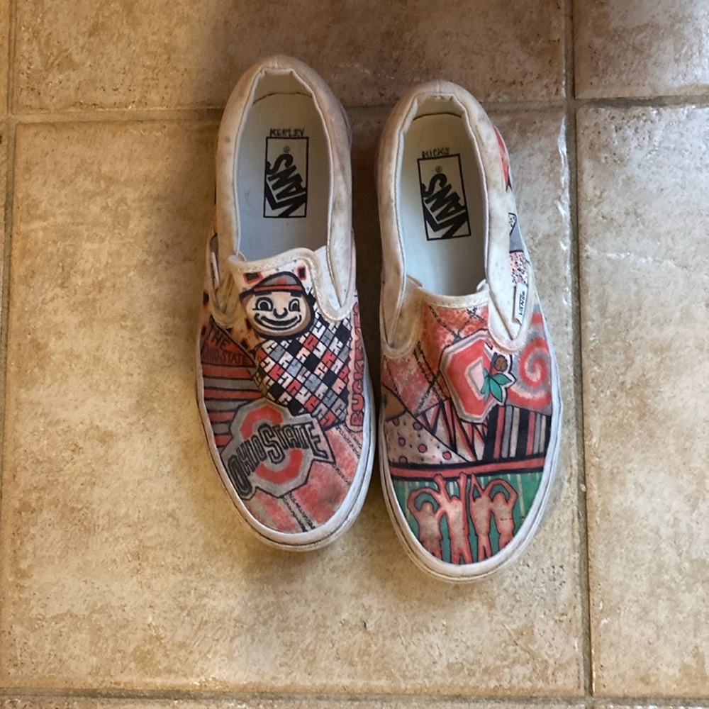 Hand painted Ohio State Vans!